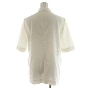 ANAYI 24SS ブッチャーハーフスリーブジャケット ダブル 半袖 36 白 ホワイト 10241710300