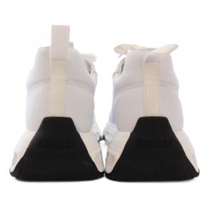 HERMES 24年製 インパルス シェーヌダンクル ローカットスニーカー 37 ホワイト