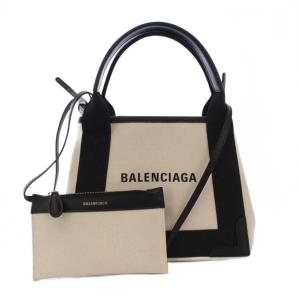 ネイビー カバ XS ハンドバッグ 2WAY ブラック ホワイト 390346