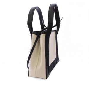 BALENCIAGA ネイビー カバ XS ハンドバッグ 2WAY ブラック ホワイト 390346