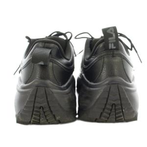 FILA 24SS TWISTER ツイスター カジュア厚底スニーカー ローカット レザー US7 24cm 黒