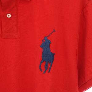 POLO RALPH LAUREN ビッグポニーナンバリングポロシャツ 半袖 XL 赤 レッド 紺 ネイビー RLMWB-GLC23-S /YT