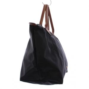 Longchamp ル プリアージュ M トートバッグ ハンドバッグ ナイロン レザー 黒 L1623089001 /BM