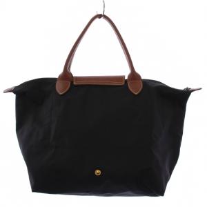 Longchamp ル プリアージュ M トートバッグ ハンドバッグ ナイロン レザー 黒 L1623089001 /BM