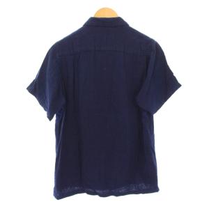 BLUE BLUE JAPAN カジュアルシャツ 半袖 レギュラーカラー 無地 1 紺 ネイビー /BB