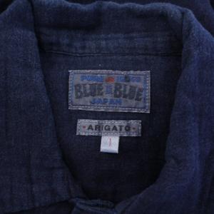 BLUE BLUE JAPAN カジュアルシャツ 半袖 レギュラーカラー 無地 1 紺 ネイビー /BB
