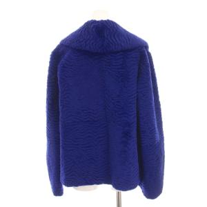 ETRO 毛皮コート ショート ラビットファー アウター 44 青 112-17867-9785 /YM
