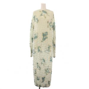 NEON FLOWER I LINE DRESS ネオンフラワーIラインドレス タイトワンピース マキシ