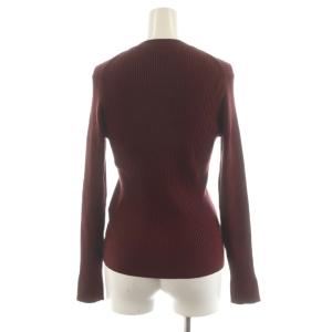 allureville 22AW 3X3リブクルーネックカーディガン 2 赤 レッド 20222016220 /AN10