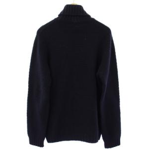 DRUMOHR ニット セーター ケーブル編み 長袖 タートルネック ウール 48 紺 /TK