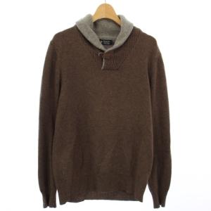 ニット セーター ショールカラー 長袖 S ブラウン HM701375 /TK