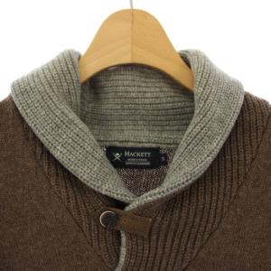 HACKETT ニット セーター ショールカラー 長袖 S ブラウン HM701375 /TK