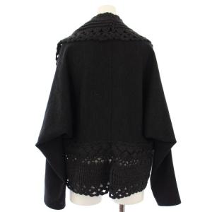 TOKUKO 1er VOL トクコ プルミエヴォル カーディガン ニット かぎ針編み 切替 長袖 9 グレー 1203520-98 /TK