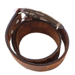 DSQUARED2 Lucky チェリーバックル ベルト レザー さくらんぼモチーフ 茶 ブラウン /BB