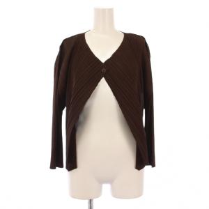 イッセイミヤケ カーディガン 4 ブラウン