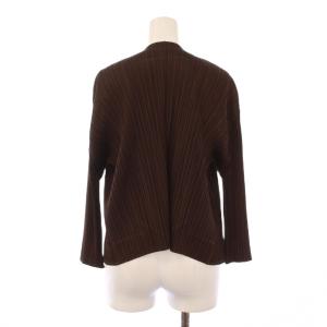 PLEATS PLEASE ISSEY MIYAKE イッセイミヤケ カーディガン 4 ブラウン