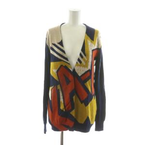 カーディガン ニット Vネック 長袖 S マルチカラー /NQ