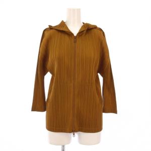 イッセイミヤケ ジップアップパーカー 4 キャメル