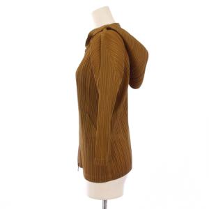 PLEATS PLEASE ISSEY MIYAKE イッセイミヤケ ジップアップパーカー 4 キャメル