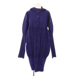 イッセイミヤケ ロングコート 5 パープル