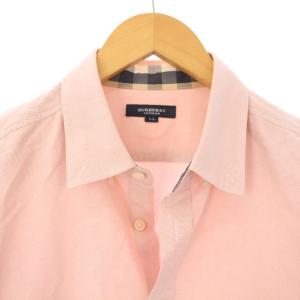 BURBERRY LONDON シャツ ホース 刺繍 長袖 LL ピンク A1M40-200-13 /TK