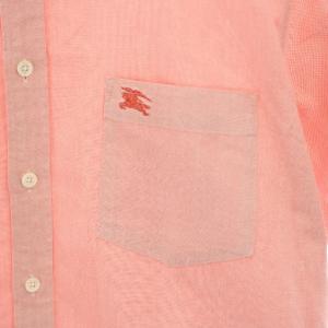 BURBERRY LONDON シャツ ボタンダウン 半袖 ロゴ刺繍 LL ピンク A1M60-300-85 /YT