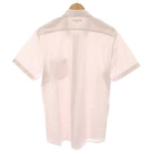 BURBERRY LONDON シャツ 半袖 ストライプ柄 ロゴ刺繍 LL ピンク 白 ホワイト A1M63-743-13 /YT