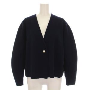 23AW パデットコクーンニットジャケット カーディガン 紺 4234-139 /YM