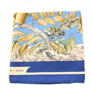 HERMES カレ90 CASSE-NOISETTE くるみ割り スカーフ シルク ブルー