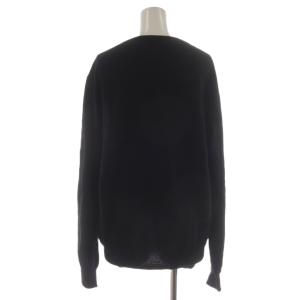 POLO RALPH LAUREN ニット セーター 長袖 Vネック ロゴ ウール L 黒 337853 /RR