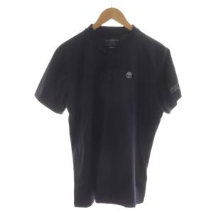 ポロシャツ カットソー 半袖 ワンポイント M 黒 /RR