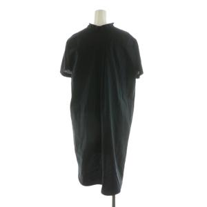 sacai ワンピース チュニック 半袖 異素材切替 麻 リネン 3 ブラック 14-01980 /NQ