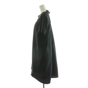 sacai ワンピース チュニック 半袖 異素材切替 麻 リネン 3 ブラック 14-01980 /NQ