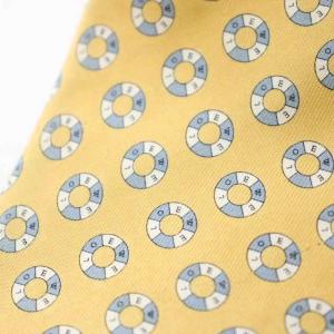 LOEWE ネクタイ シルク ロゴ 総柄 黄色 イエロー /G OH