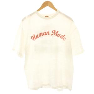 Tシャツ カットソー 半袖 ロゴプリント L 白 ホワイト /HN