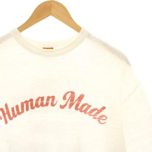 HUMAN MADE Tシャツ カットソー 半袖 ロゴプリント L 白 ホワイト /HN