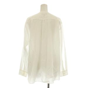 MARGARET HOWELL 23SS WASHED COTTON SHIRT シャツ ブラウス 長袖 ボウタイ コットン 2 白 ホワイト