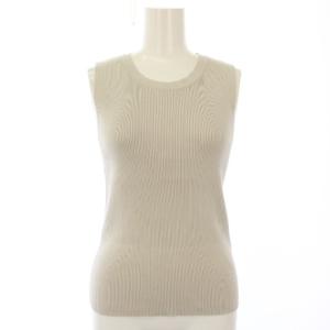 23SS GIZA COTTON NOSLEEVE RIB KNIT ニット セーター ノースリーブ グレー