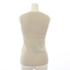 L'Appartement 23SS GIZA COTTON NOSLEEVE RIB KNIT ニット セーター ノースリーブ グレー