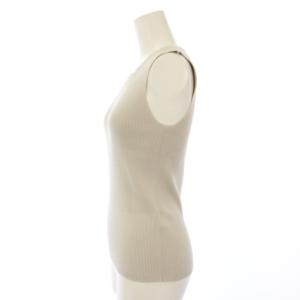 L'Appartement 23SS GIZA COTTON NOSLEEVE RIB KNIT ニット セーター ノースリーブ グレー
