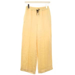 SATIN RELAX PANTS ワイドパンツ イージーパンツ 36 黄色 23SPT003 /TK