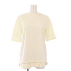 カットソー 半袖 裾フリル 40 ホワイト YCB-219-130 /KH