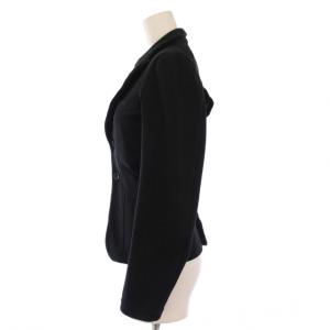 BLACK COMME des GARCONS テーラードジャケット アウター シングル ショート丈 ストレッチ XS 黒 ブラック /BB