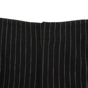 COMME des GARCONS ハーフパンツ ショートパンツ 変形 ジップフライ ストレッチ ストライプ柄 ウール XS 黒 ブラック