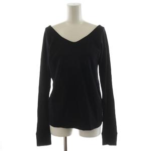 SOFTWOOL WIDE V RAGLA ニット カットソー S ブラック