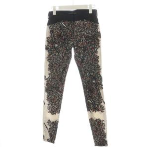 パンツ ジッパーフライ 総柄 34 黒 ブラック 白 ホワイト 赤 レッド 287359 /AN42