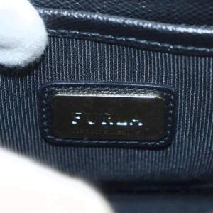 FURLA メトロポリス ショルダーバッグ チェーン ゴールド金具 レザー 黒 ブラック /AN9 D