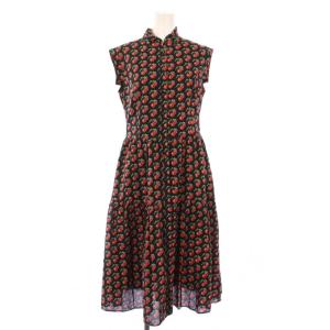 フレアワンピース さくらんぼ柄 総柄