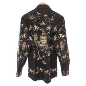 DOLCE&GABBANA GOLD カジュアルシャツ 花柄 40 ブラック