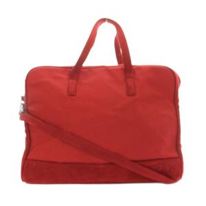 TUMI ショルダーバッグ ハンドバッグ ナイロン スエード 赤 レッド 43061RFN /KU